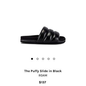 ROAM Puffy Slides in Black size 39